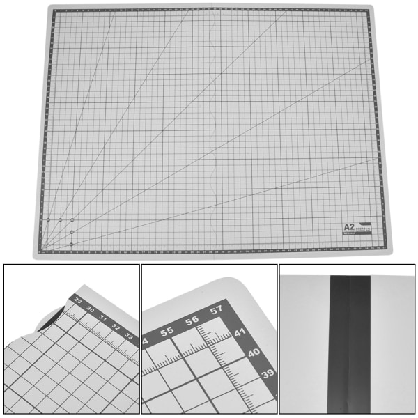 Kannettava kokoontaittuva A2 itsekorjautuva leikkausmatto Ristiä Line Paperi Nahka Kangas Käsityöt Carving PadGray