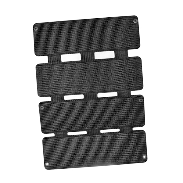 13W 5V ETFE Foldbar Solcellepanel Oplader Dobbelt USB Udgang Telefon Powerbank Solcelle Opladningspakke 4 Fold Sort