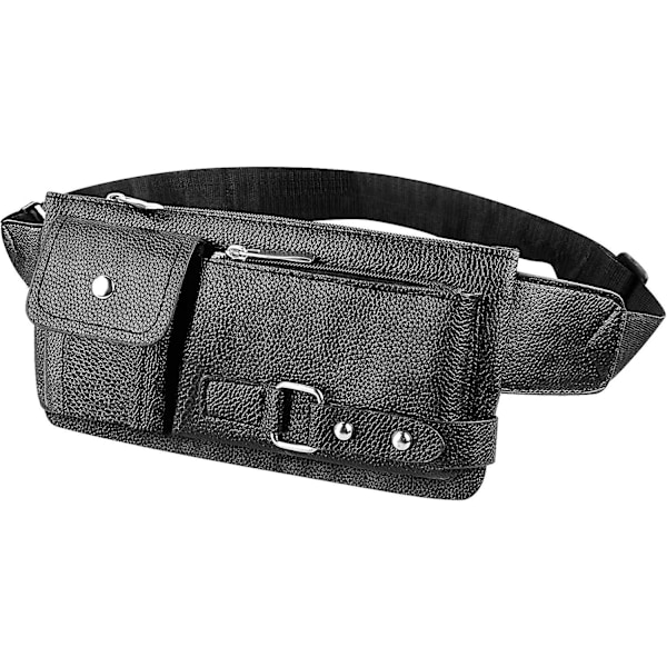 Liten Sling Bag för Män, Veganskt Läder Midjeväska, Mini Bröst Axelryggsäck, Personlig Crossbody Fickväska för Resor Vandring