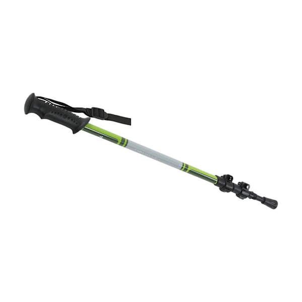 Tredelt aluminiumlegering Alpenstock korrosionsbestandig teleskopisk vandrestavGrøn
