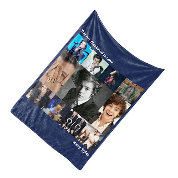 Nap tæppe polyester behagelige lyse farver seng tæppe med berømte stjerne print til rejser 80x100cm/31.5x39.4in