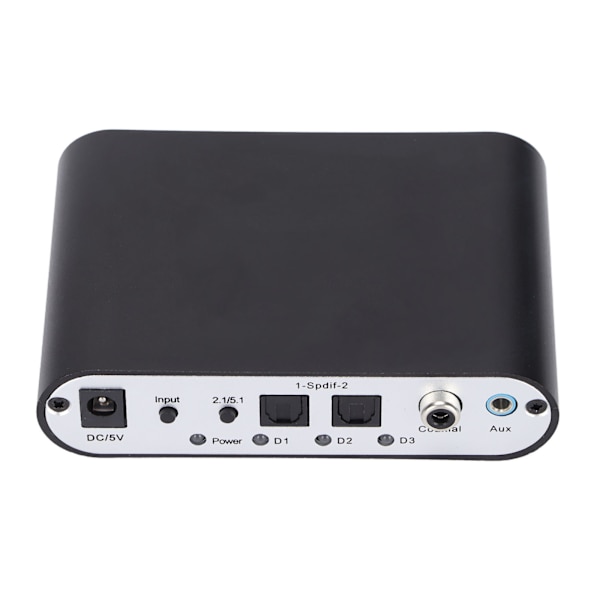 51R Digital Audio Decoder 5.1 Kanal til 3.5mm Stereo AUX til 6 RCA Digital DAC Decoder AC 100‑240V UK Stik