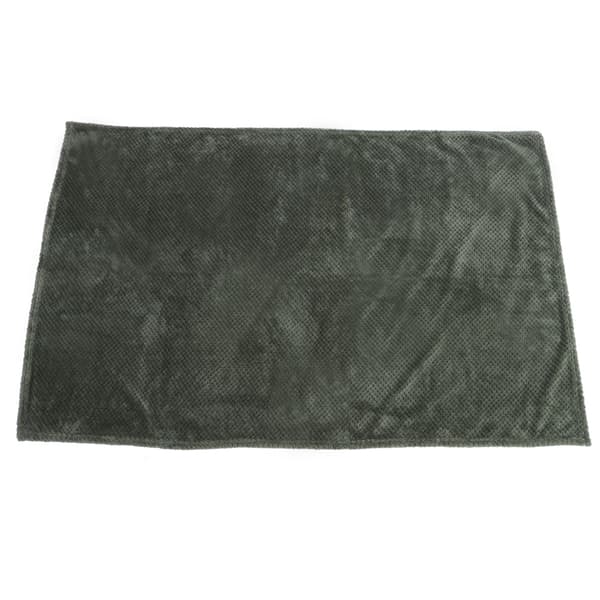 Tykt blødt polyesterfiber aircondition tæppe til sofa soveværelse sengetøj militærgrøn 70x100cm