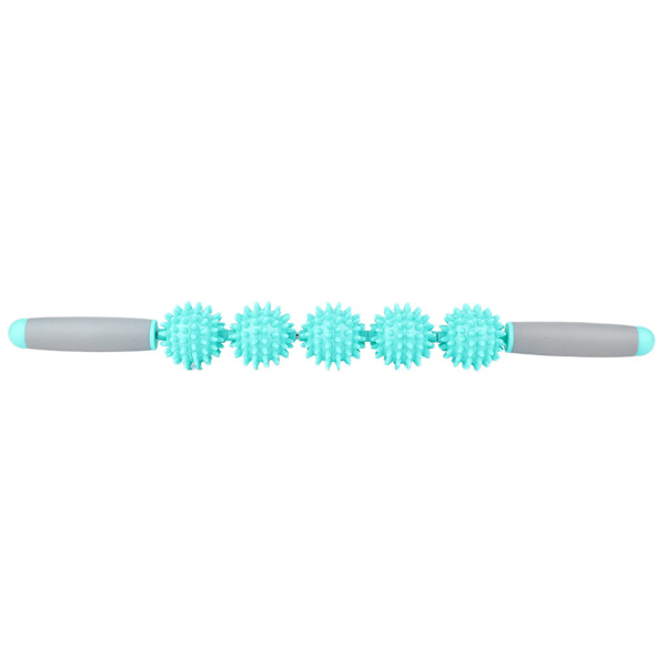 Muskelrullemassasje Relax Yoga Fascia Stick med 5 piggete baller for Sport Fitness