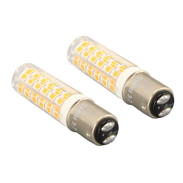 2 st BA15D LED-lampor Dimbara 6W Dubbelkontakt DC Bajonettbas 540LM 76 LED Varmvitt Ljus 60W Halogenlampor Ekvivalent 100‑130V