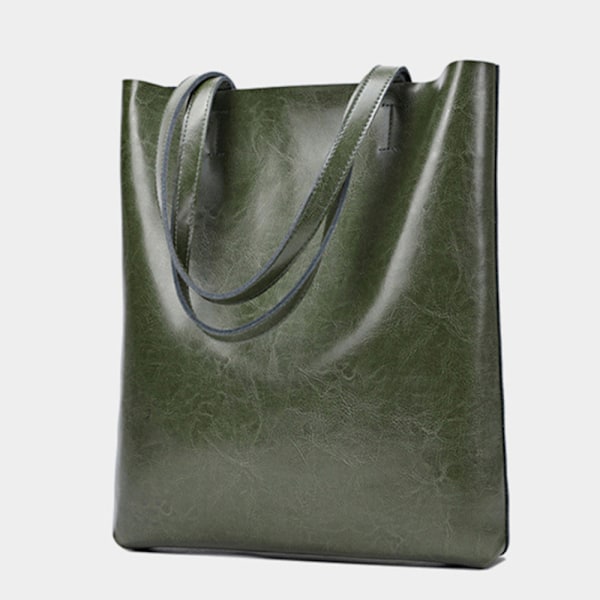 Vihreä, noin 32 * 6 * 36 cm, kevät- ja kesänahkainen olkalaukku, naisten kätevä olkalaukku, suuri kapasiteetti, lähettilaukku green About 32*6*36cm