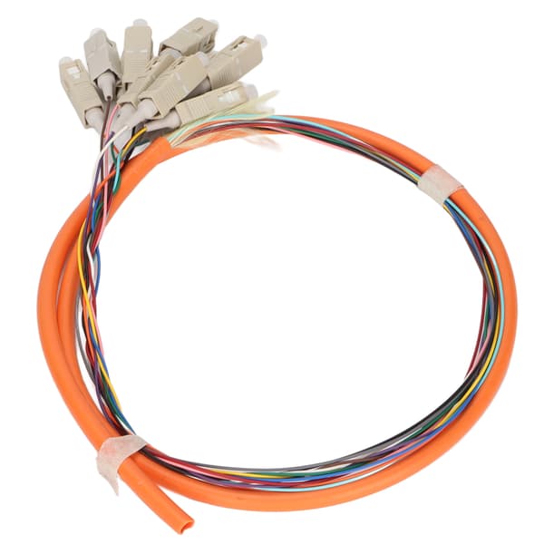 Fiberoptisk kabel 1 meter 12-strenget multimode lavt indføringstab keramisk ferrule patchkabel til telekommunikation