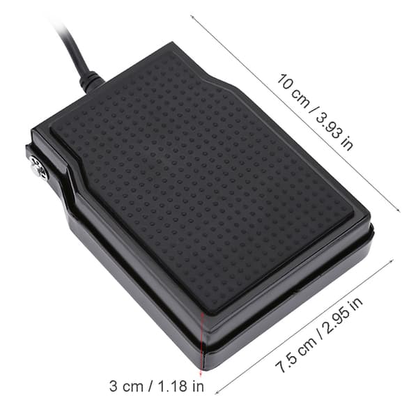 Elektronisk Keyboard Sustain Pedal Dæmper til Digitalt Klaver Instrument Tilbehør Sort