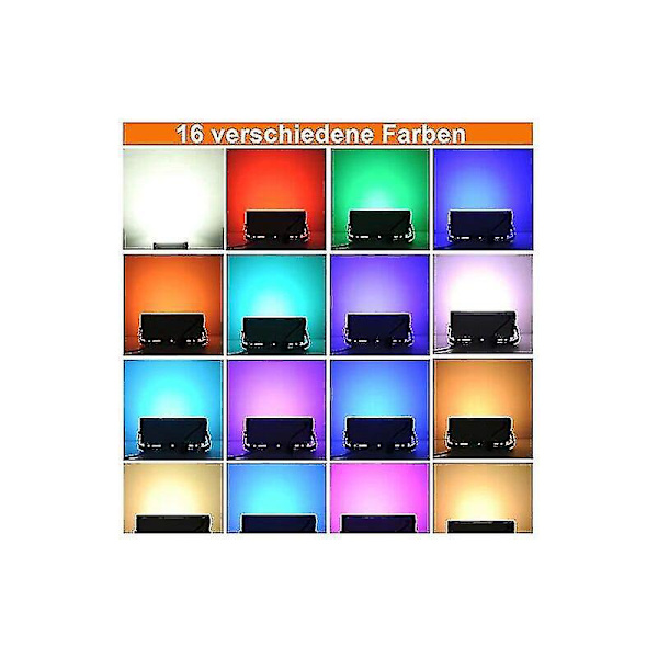 Himmennettävä RGB LED-ulkovalaisin 4-pakkauksessa kaukosäätimellä - 16 väriä, 4 valaistustilaa (50W)