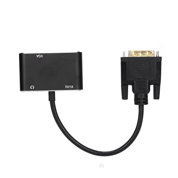 2 i 1 Splitter DVI till VGA High Definition Multimedia Interface Adapter Högupplöst stabil datortillbehör