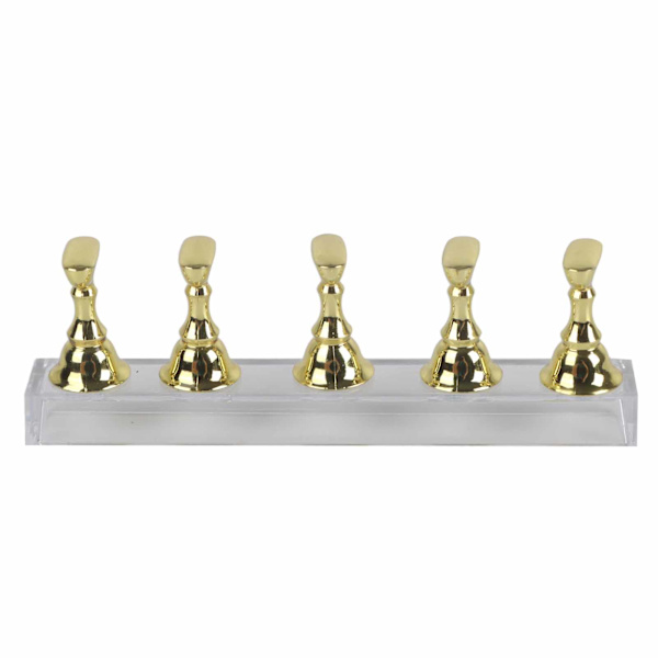 Falsk negl display stativ holder sett negl kunst praksis holder gull magnetisk negl visning hylle