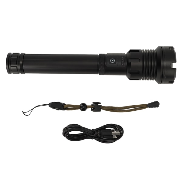 LED-ficklampa med COB USB-laddning Zoombar teleskopficklampa Röd Vit Bärbar lampa