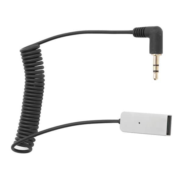 Bil/Hjem Bluetooth 5.0 Spolekabeladapter USB-mottaker Mini 3,5 mm Aux Audioadapter Svart
