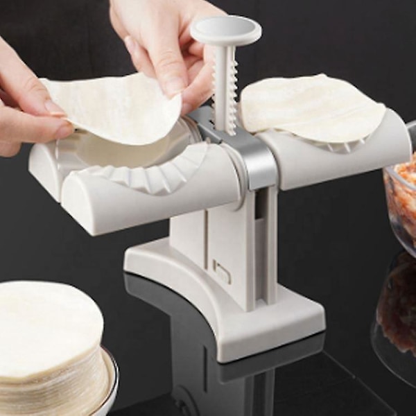 Automatisk Dumpling Maker - Dobbel Hoded Husholdningsform med Elteplate