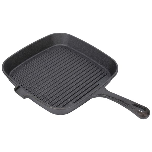 Grillpanne Non-stick design Varmebestandig håndtak Rask varmeledning Jernstripe Stekepanne for Hjemmekjøkken 24cm