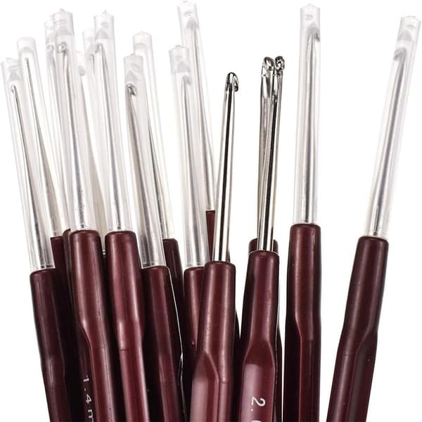 (0,5-2,5 mm) Strikkeheklenåler 16 stk Strikkepinner Heklenåler Glatte Lette Aluminium M