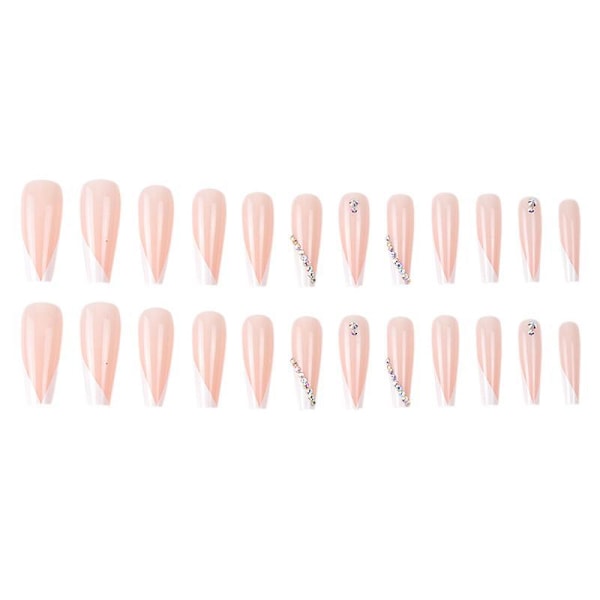 Gradient Fuchsia - Liimatut Tekokynnet - 24 Kpl, Lyhyt Manikyyri Tytöille, Kynsilakkakoristelu