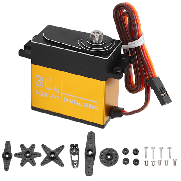 HOBBYFANS 2 Set 30kg Digital Servo RC Vattentät Metallväxel Servo för 1/8 1/10 RC Bil Båt RC Tillbehör Delar