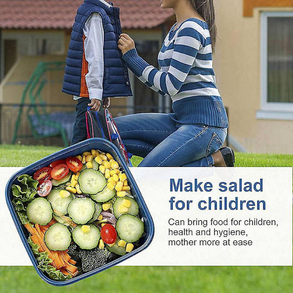 Sallads Bento Box med Dressingbehållare - Lufttät, Läckagesäker Lunchlösning för Barn och Vuxna