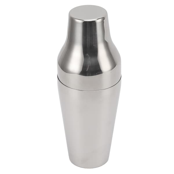 Drinkshaker i rostfritt stål fransk stil 2-delad Martini Mixer Drinkshaker för Bar Hem Camping Picknick Silver