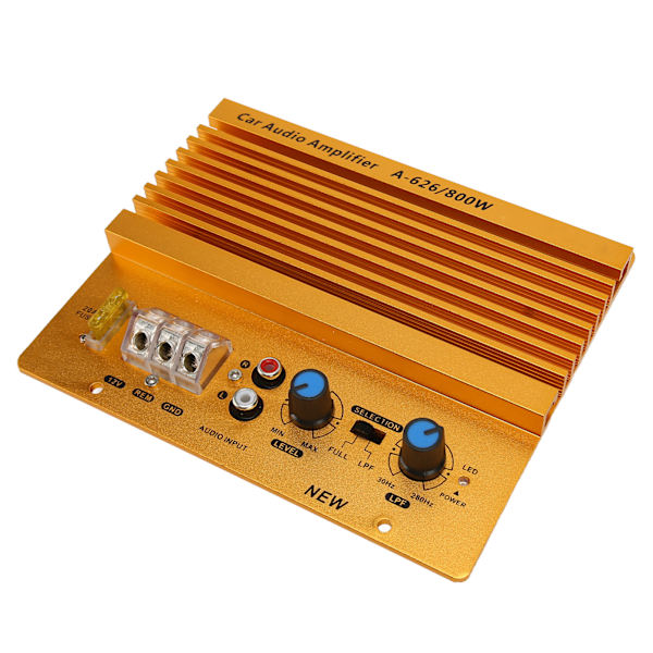 12V 800W auton power vahvistin, tarkka lämpöä hajottava stereovahvistin ajoneuvoihin