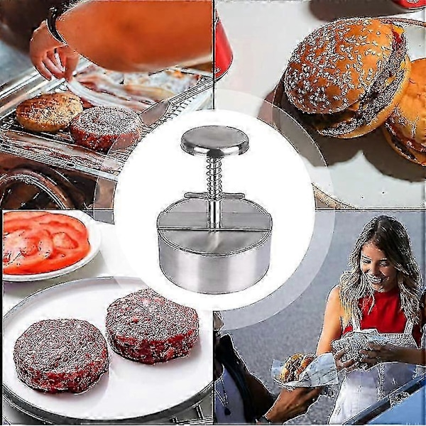 Justerbar Hamburgerpresse i Rustfrit Stål 140mm