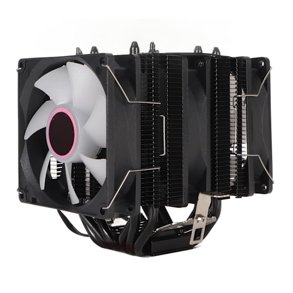 9CM CPU-kylare Dubbel torn 6 Kopparvärmeledningar 3 Tråd 3 Fläkt Färgglatt Ljus Dator CPU-kylfläktar för Intel för AMD