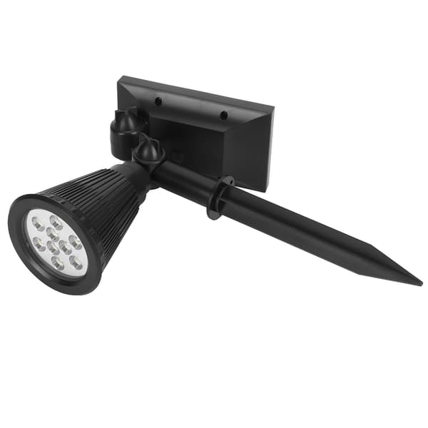 9LED-brikker Solcelle spotlights LED Solcellelandskapslys for utendørs hagegårdsplass Hvitt lys