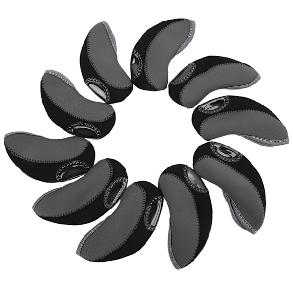 10 st/set järnklubbsöverdrag set golfjärnklubbsöverdrag golfstångshuvudskydd
