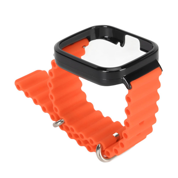 2 i 1 watch för Redmi Watch 3 Silikon Justerbar Smart Watch Armband med case Orange