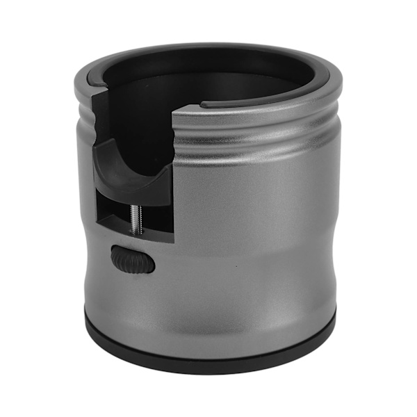 Rund kaffepresshållare i aluminiumlegering, halkfri, justerbar, universell, för hem och kafé, svart