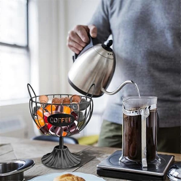 Kaffekapselholder for kopper, kaffekapselholder svart