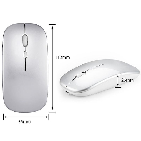 Trådløs Silent 2.4G + Bluetooth USB Modtager til PC