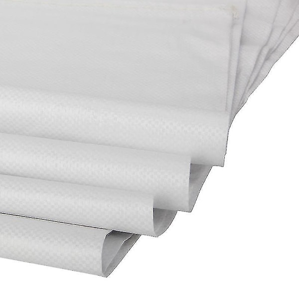 10 X Starka Vävda Byggsäckar Vita Avfallspåsar 50 X 80 Cm - Byggare Trädgårdsavfallspåse - 20 X 30 Tum