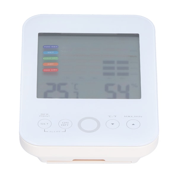 Hygrometer Termometer Pekskärm Digital Display Temperatur Fuktighet Meter Monitor
