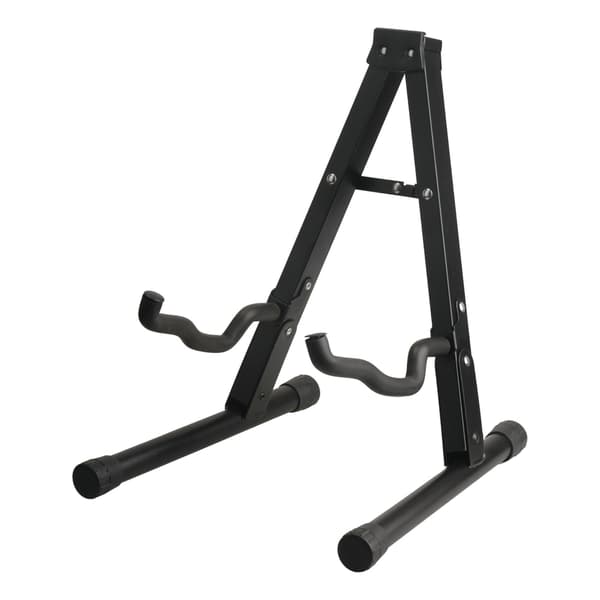 Guitar Stand Jern Materiale Sort Sammenfoldelig Unikt Design Stabil Guitar A Ramme Bas Display Holder