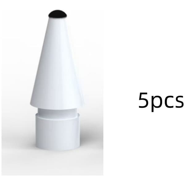 Pakke med 5 lydløse spidser til Apple Pencil 1 og 2 - støjdæmpende polstrede spidser.