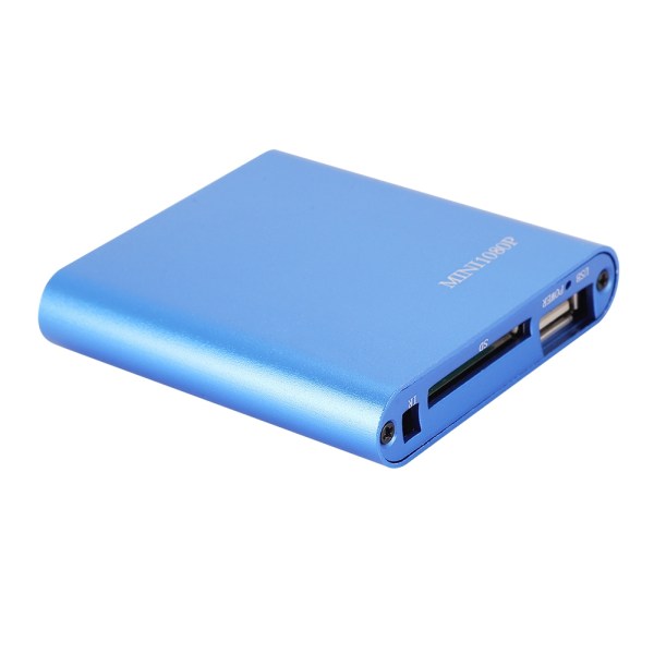 Mini 1080P HDMI Digital Media Player Harddiskdekoder med fjernkontroll (100-240V) Blå EU