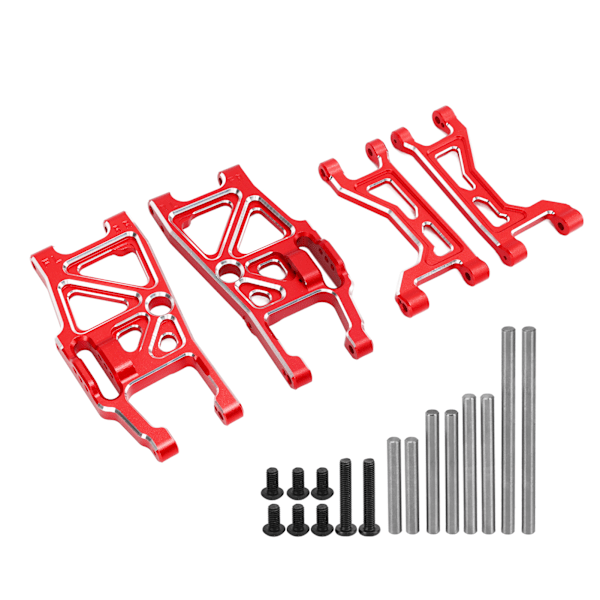 Alumiiniseos etu- ja takaylä- ja alatukivarret Traxxas 1/10 MAXX 2.0 RC-autoon, punainen