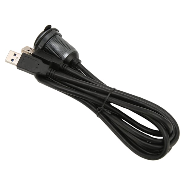 2 porter dobbel USB 3.0 hann til USB 3.0 hunn bilmontering flush kabel 3,3 fot plug and play vanntett dash panel monteringskabel