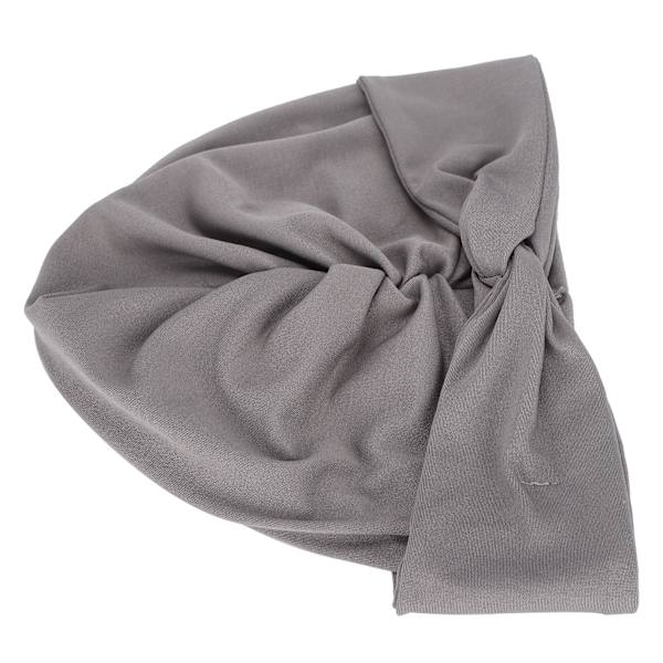 Kvinners Mote Turban Hode Skjerf Stretch Faste Kjemo Wrap Muslimsk Lue Religiøs Artikkel Grå