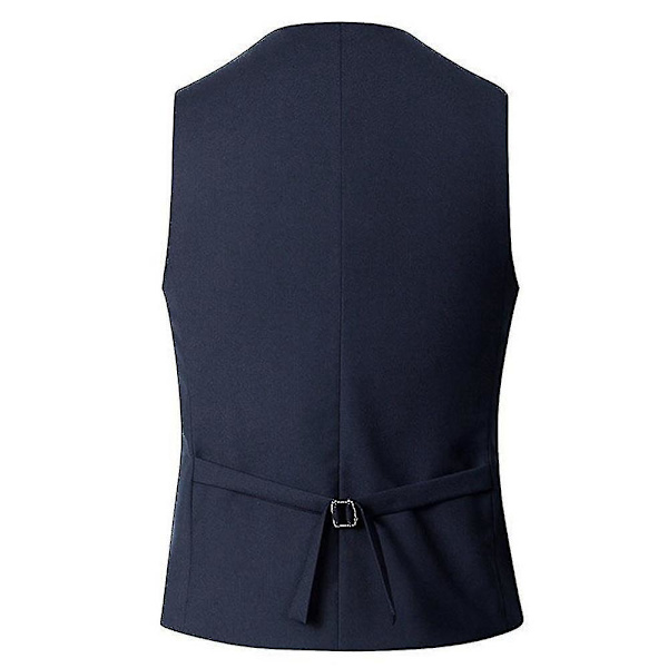 Slim Fit Plus Size Herrväst för Affärer, Bröllop, Formella eller Avslappnade Evenemang 3XL Marinblå