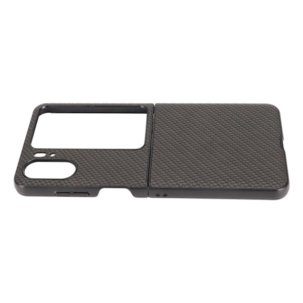 Carbon Fiber Texture Folding Telefon Beskyttelsesetui Mobiltelefon Beskyttelsescover til Oppo Find N2 Flip Black