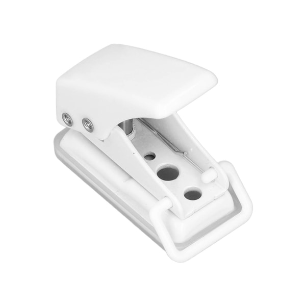 Hole Punch White Mini Handhold Manual Single Hole Puncher for Scrapbooks Paper Card Crafts Stationery White