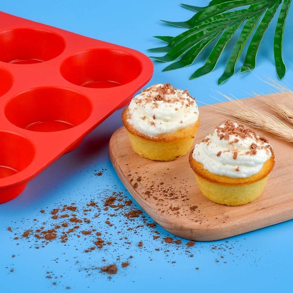 12 Kopper Silikone Muffinform - Nonstick BPA-fri Cupcakeform 1 Pakke Almindelig Størrelse Silikoneform