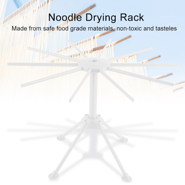 Nudlar Spaghetti Pasta Torkställ Stativ Tork hopfällbart köksredskap (vit)