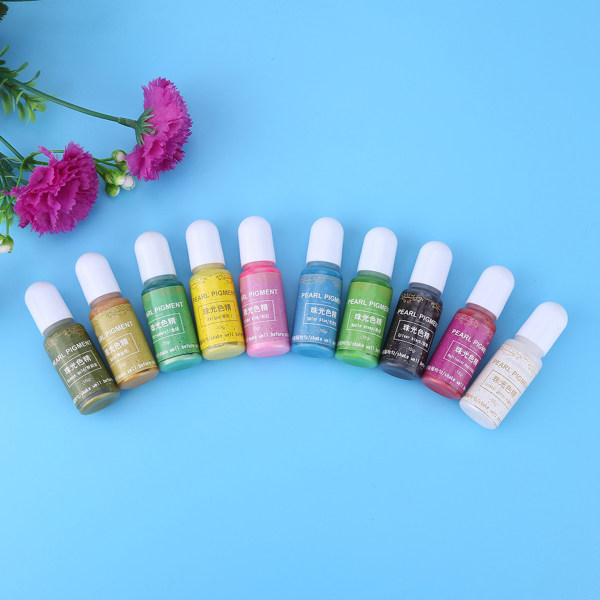 10 färger 15g epoxi UV-harts Färgfärg Färgämne Pigment Gör-det-själv konsthantverk (#A)