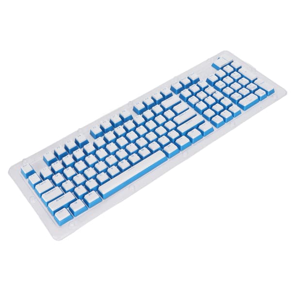 Tangentbordstangenter FOS Step 110 tangenter OEM-höjd 2-färgs formsprutning datortillbehör vit blå text