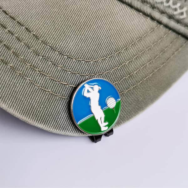 Magnetiske Golfhatteclips 4 STK Boldmarkørholdere til Golfhandsker Hatte Tasker Kasketter Skygge Bælte (Sort)