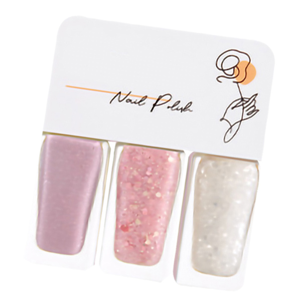 3-pack nagellackset på vattenbasis för kvinnor, lätt att ta bort, snabbtorkande nagellack för dejting, halloweenfest T18